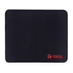 Mouse pad Teros TE-3017S de tela con borde cosido frontal