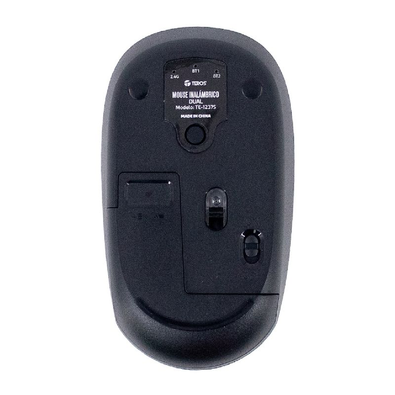 Mouse Teros TE-1237S inalámbrico ambidiestro inferior