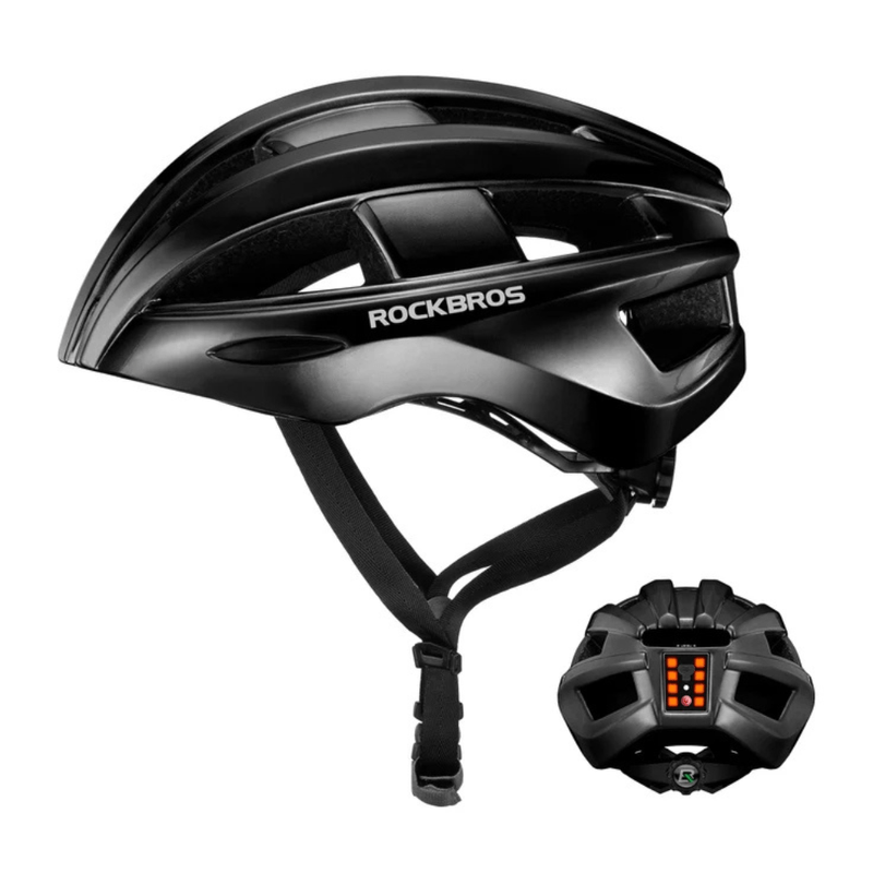 Casco Rockbros ZK-013 talla L regulable luz LED negro superior