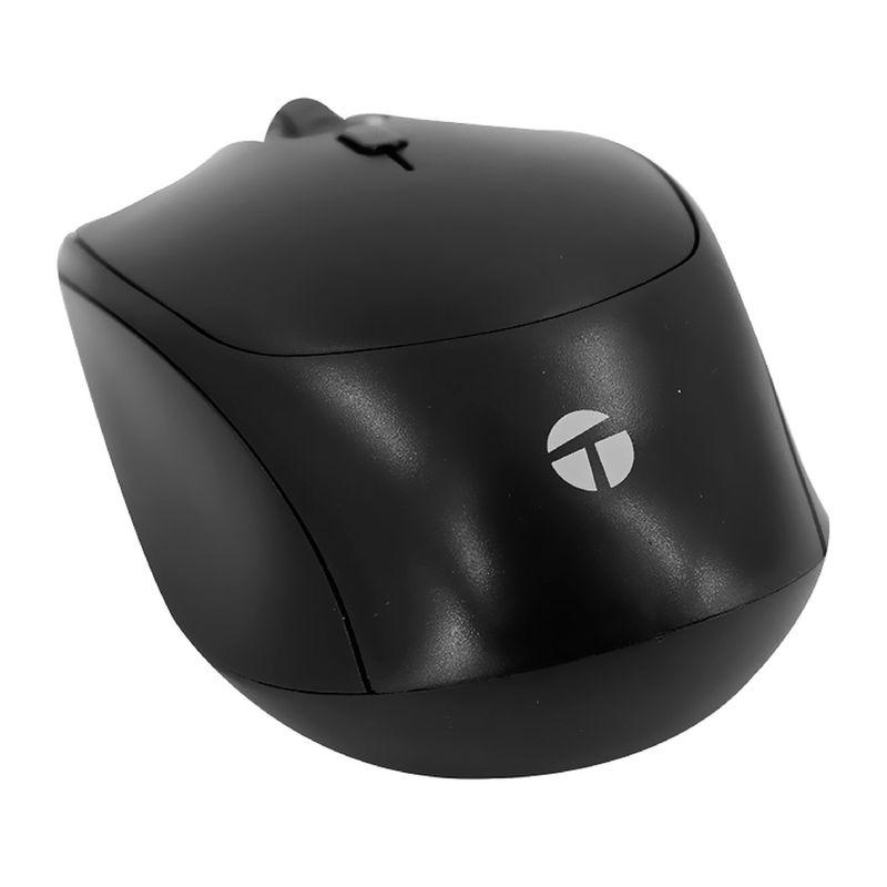 Mouse alámbrico Teros TE-1222S 1600 DPI negro frontal oblicuo