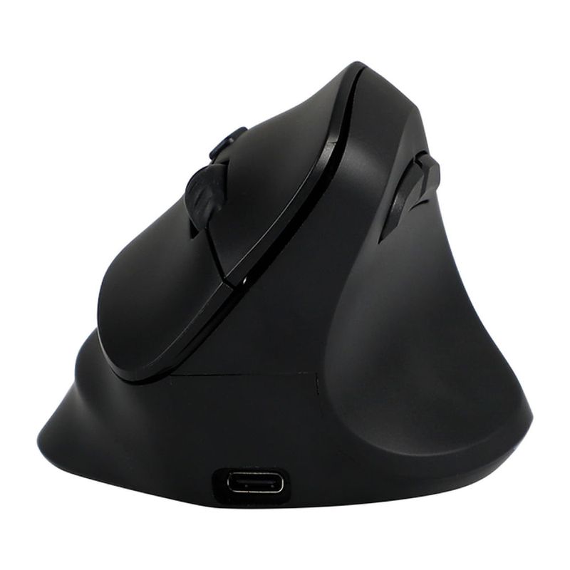 Mouse ergonómico Teros TE-5169N Bluetooth 2400 DPI negro frontal oblicuo