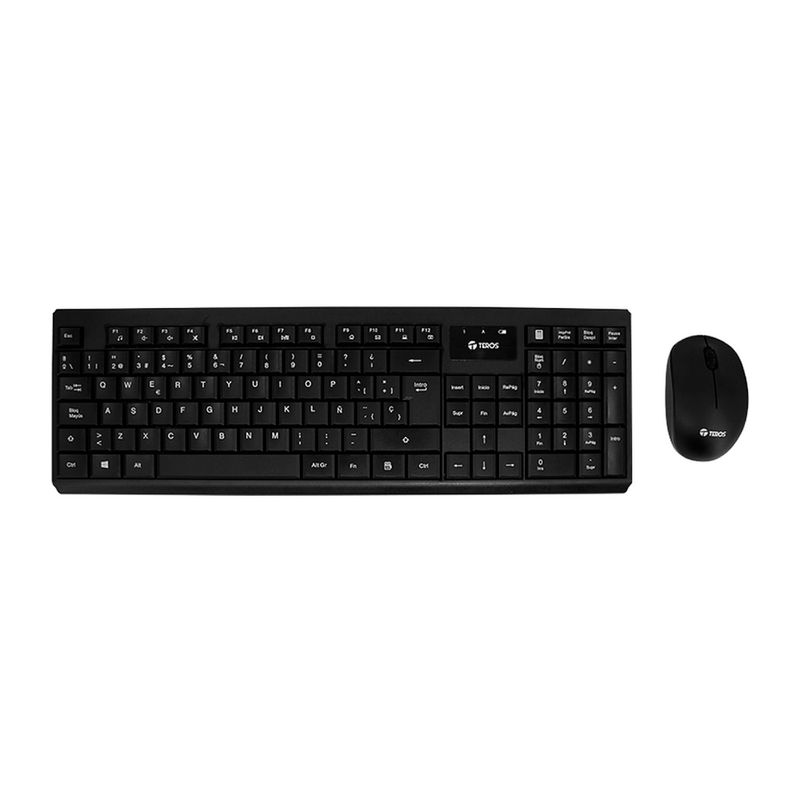 Kit Mouse y Teclado Teros TE-4071S negro frontal