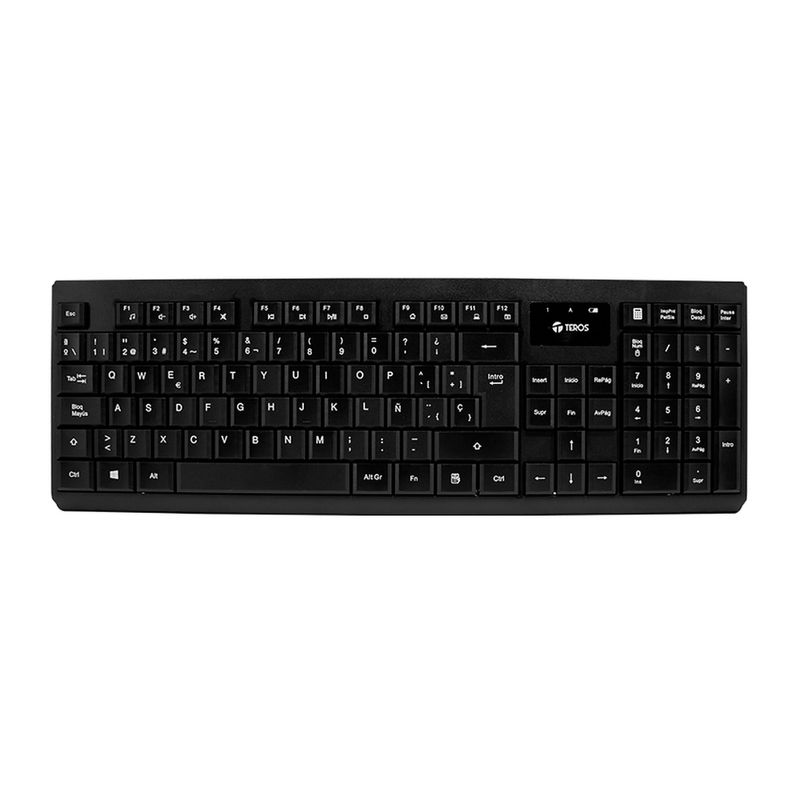 Kit Mouse y Teclado Teros TE-4071S negro frontal