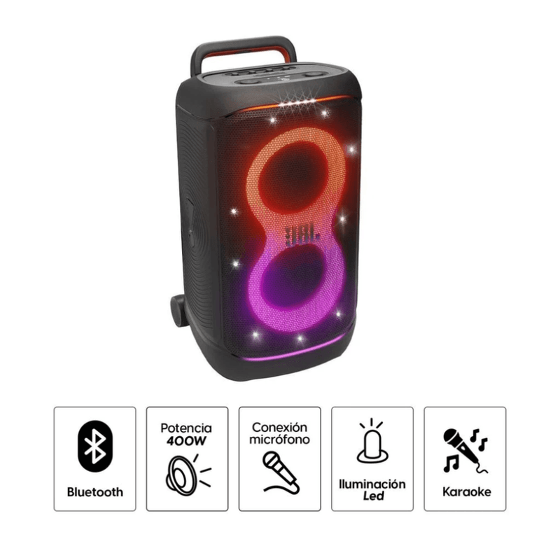 Parlante JBL PartyBox 520 400W Bluetooth 5.4 IPX4 negro especificaciones