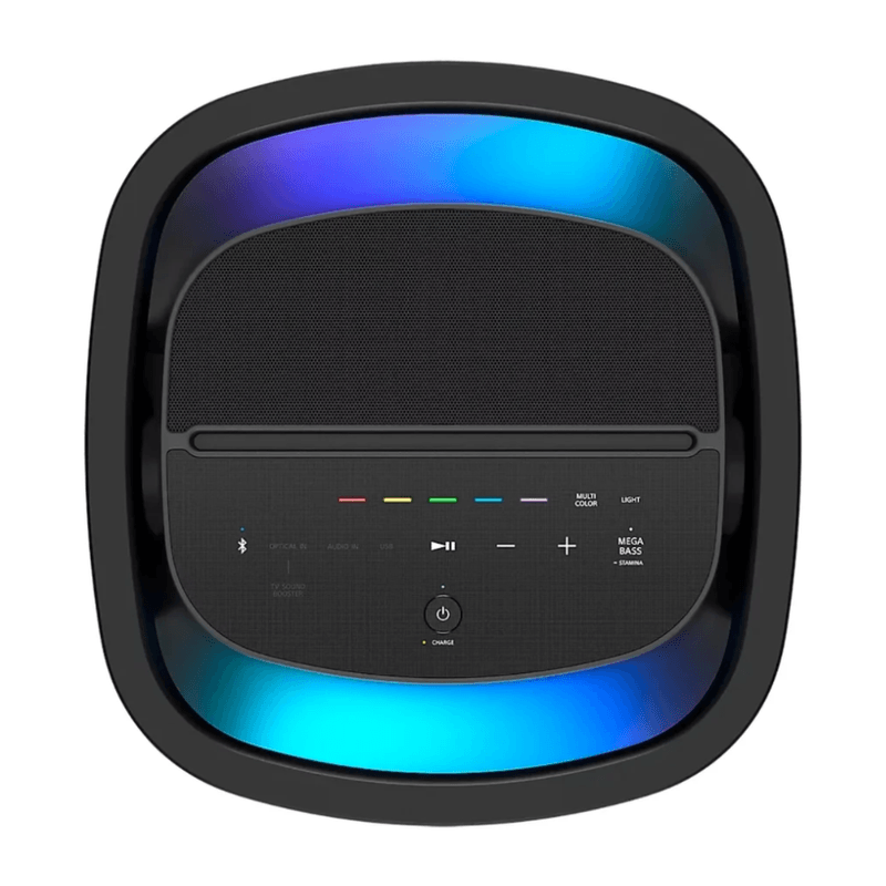 Parlante Sony SRS-XV900 100W Bluetooth 5.2 25h negro controles