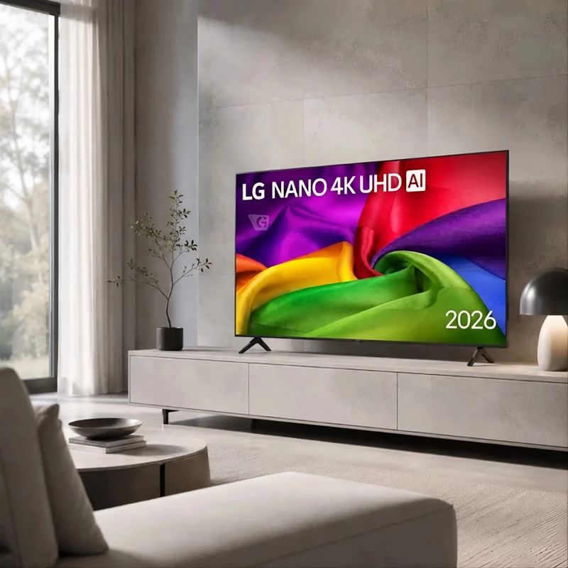 Smart TV LG 65NU800BPSB 65 NanoCell 4K negro frontal ambiente