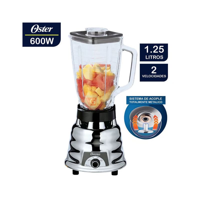 Licuadora Oster 250-22 600W con vaso de vidrio características