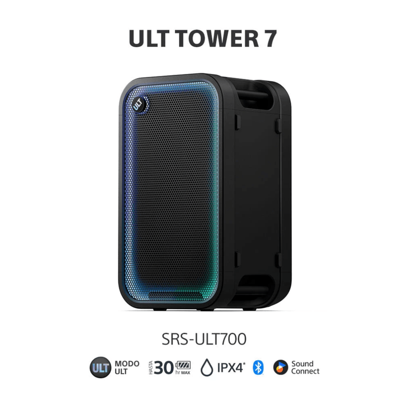 Parlante Sony ULT TOWER 7 SRS-ULT700 420W IPX4 negro