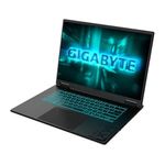Laptop Gigabyte A16 Ryzen AI 7 RTX 5060 1TB SSD negro frontal oblicuo