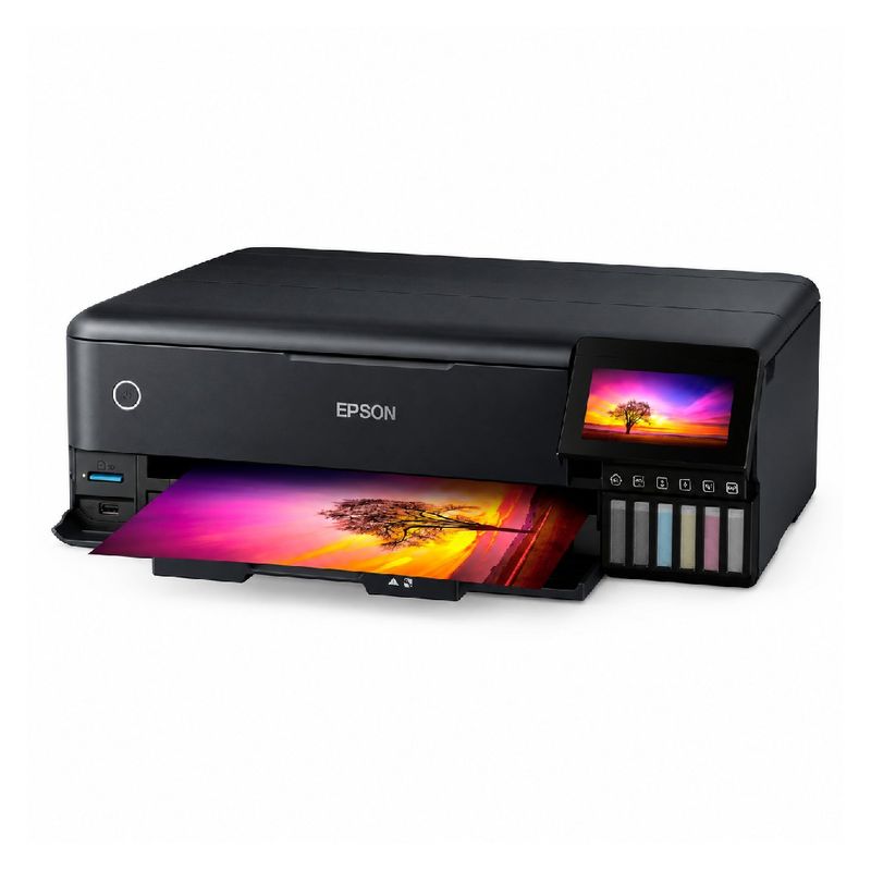 Impresora Epson EcoTank L8180 fotográfica A3+ Wi-Fi frontal oblicuo