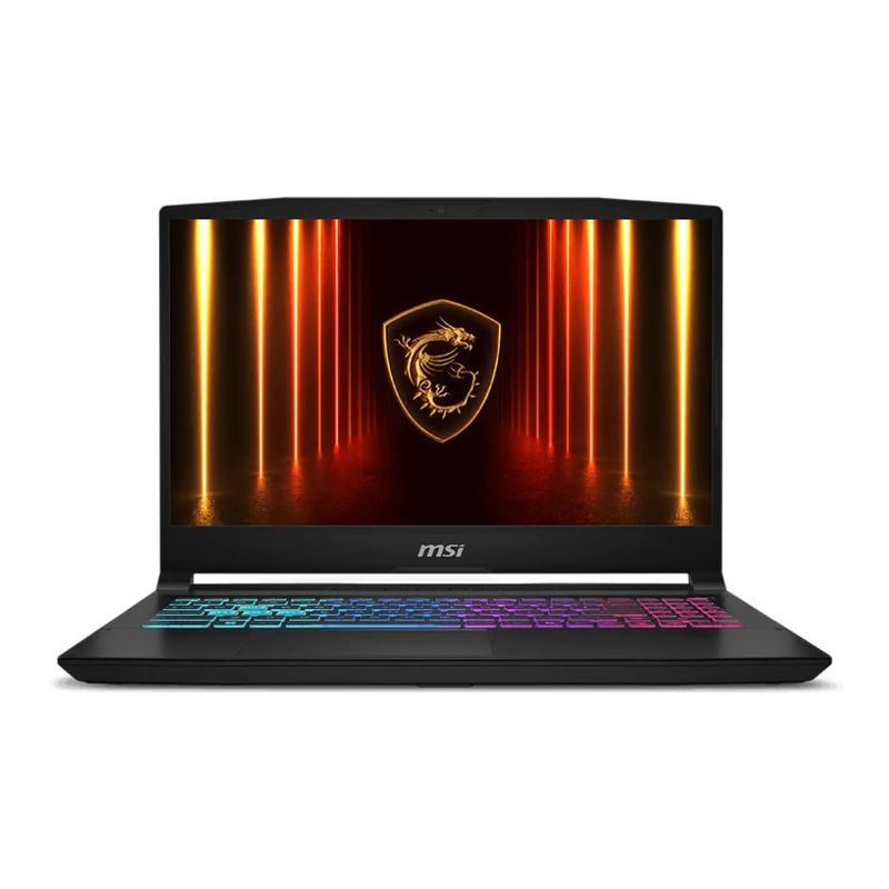 Laptop gamer MSI Katana 15 HX i7 RTX 5050 512GB SSD negro frontal