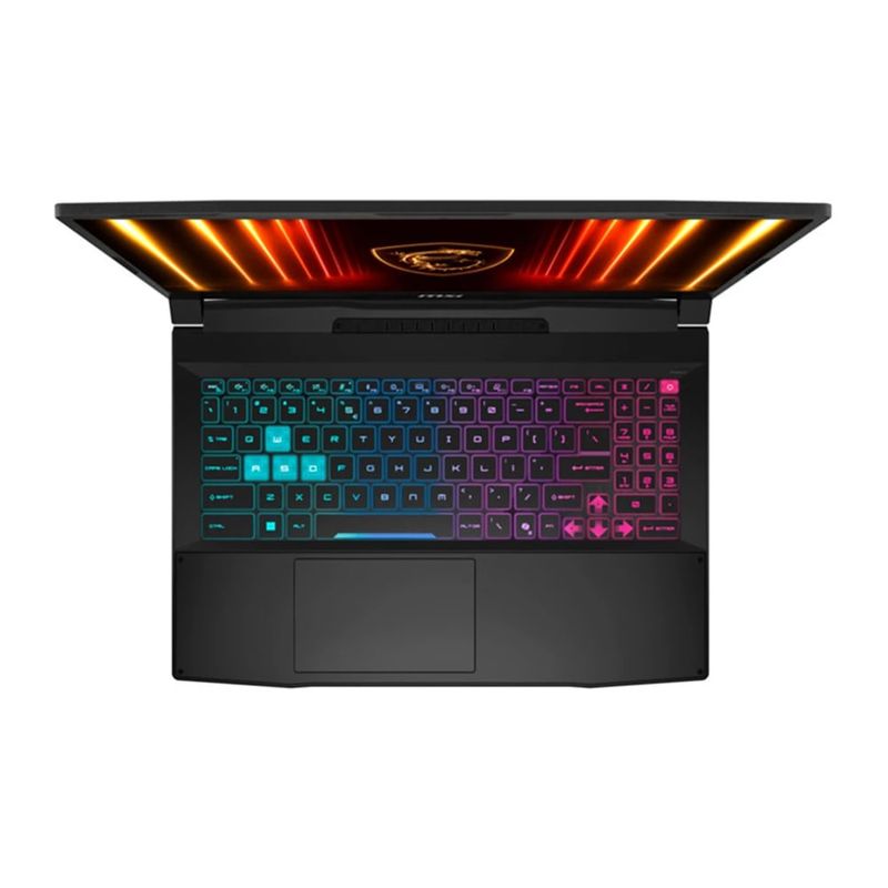 Laptop gamer MSI Katana 15 HX i7 RTX 5050 512GB SSD negro cenital