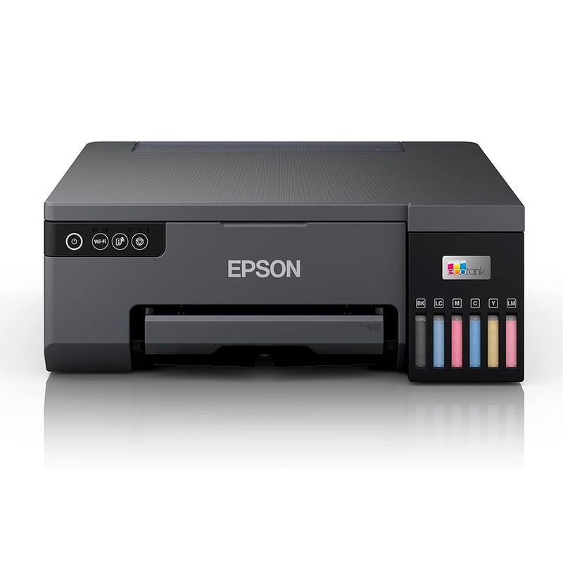 Impresora fotográfica Epson EcoTank L8050 Wi-Fi frontal garantía