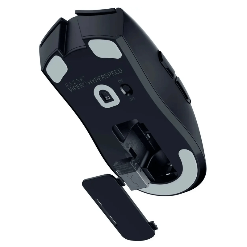 Mouse Razer Viper V3 HyperSpeed, 30000 DPI, negro inferior