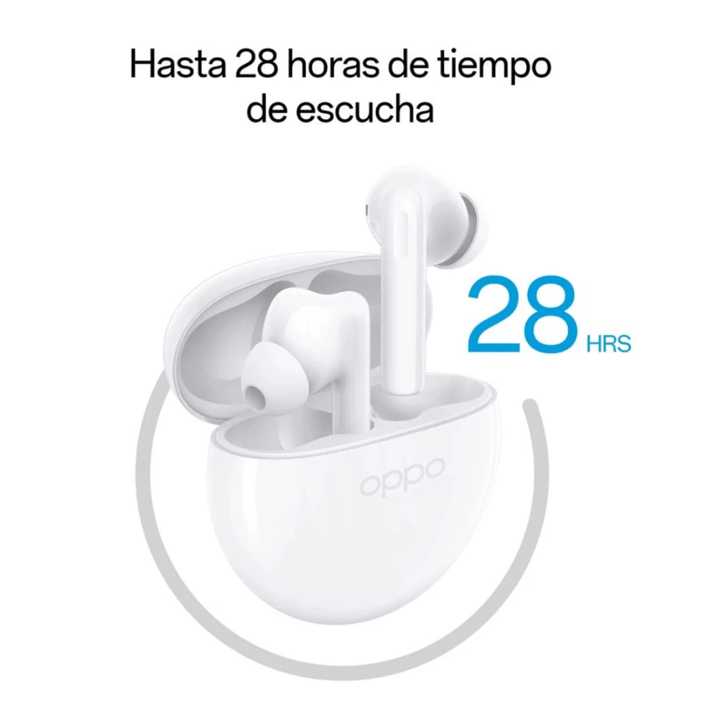 Audífonos OPPO Enco Buds2 TWS Bluetooth 5.2 IPX4 blanco estuche de carga