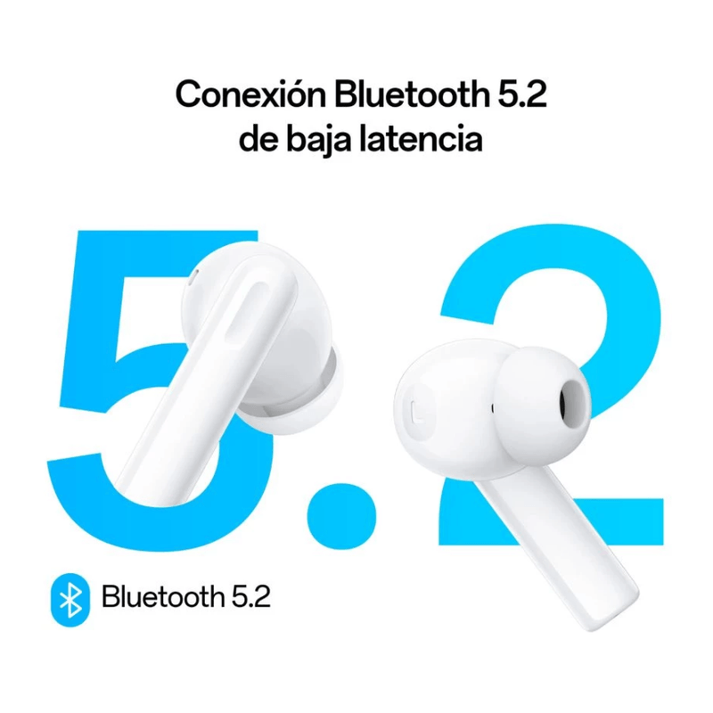 Audífonos OPPO Enco Buds2 TWS Bluetooth 5.2 IPX4 blanco conexión baja latencia