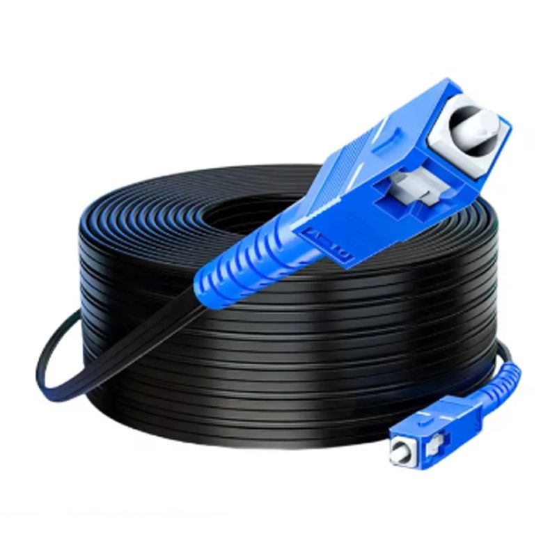 Cable de fibra óptica Netcom 200 m monocomando negro frontal