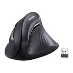 Mouse vertical Ugreen bluetooth y receptor USB 4000 DPI negro frontal