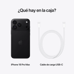 iPhone 18 Pro Max 512GB 12GB RAM 48MP black contenido de caja
