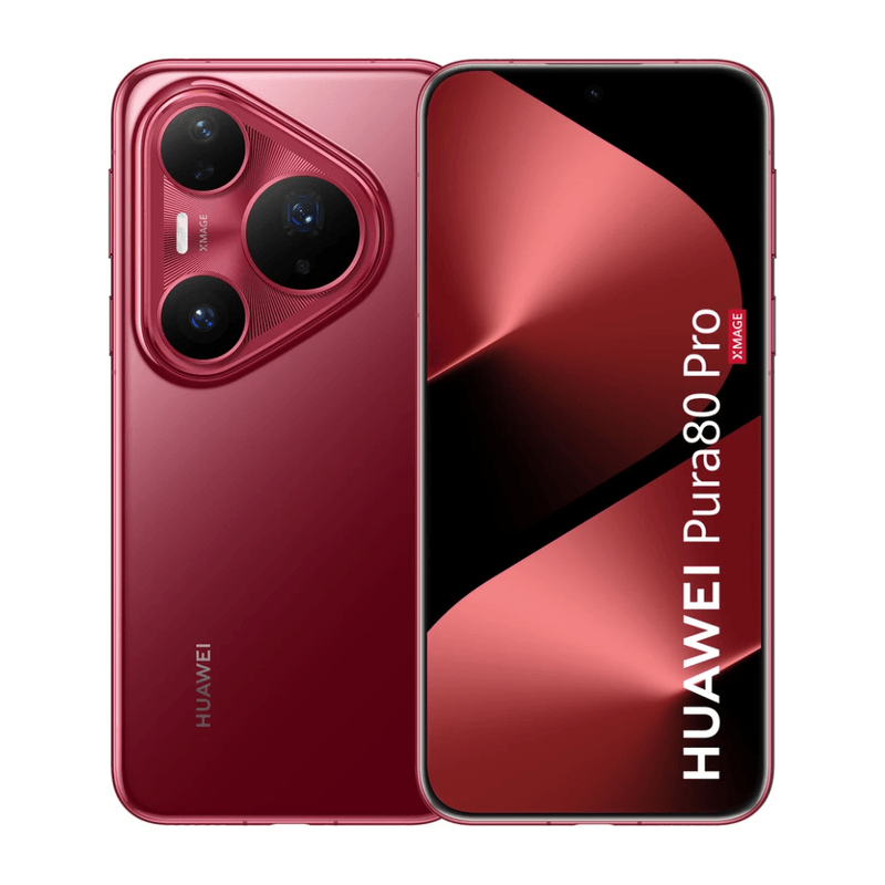 Huawei Pura 80 Pro 4G 512GB 12GB RAM 50MP rojo frontal