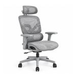 Silla ergonómica Plus CADI reclinable gris frontal oblicuo