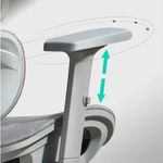 Silla ergonómica Plus CADI reclinable gris reposamanos