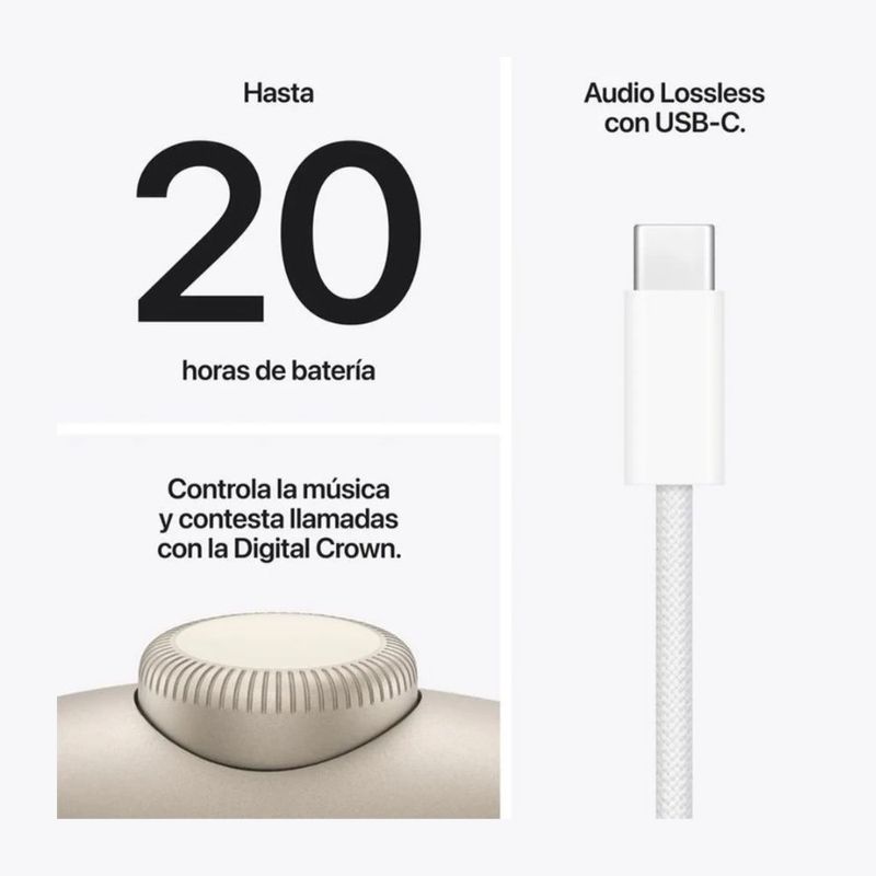 AirPods Max 2 Bluetooth 5.3 cancelación ruido starlight características