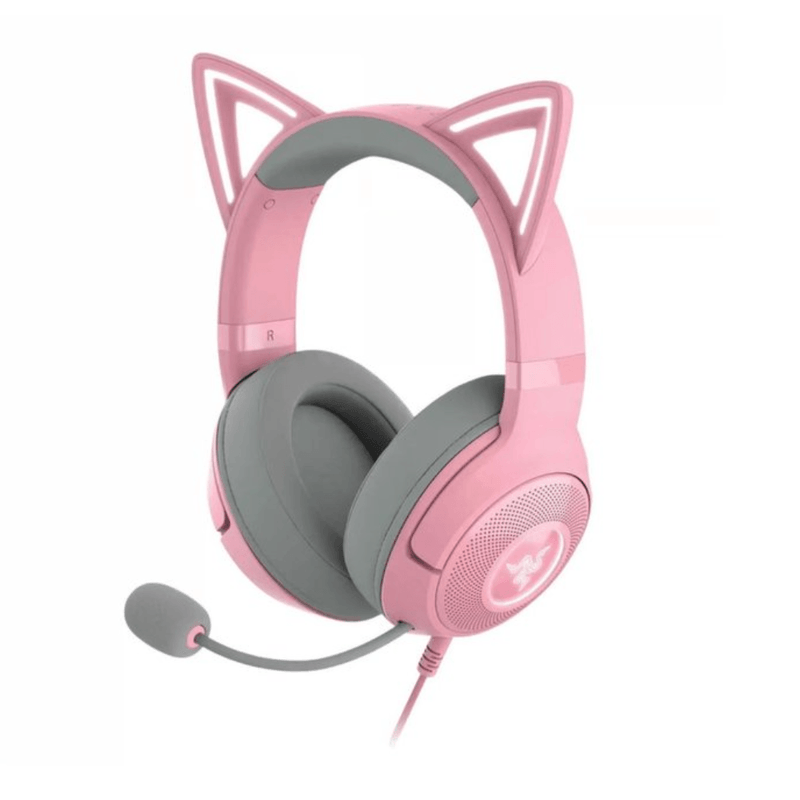 Audífonos Razer Kraken Kitty V3 X rosa con cable