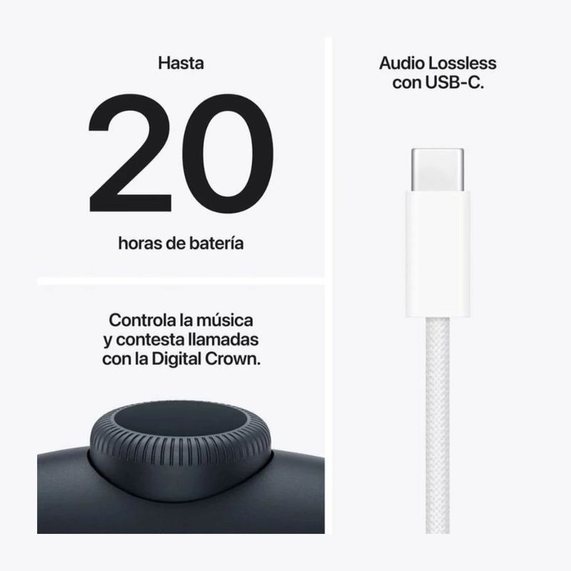 AirPods Max 2 Bluetooth 5.3 cancelación ruido negro características