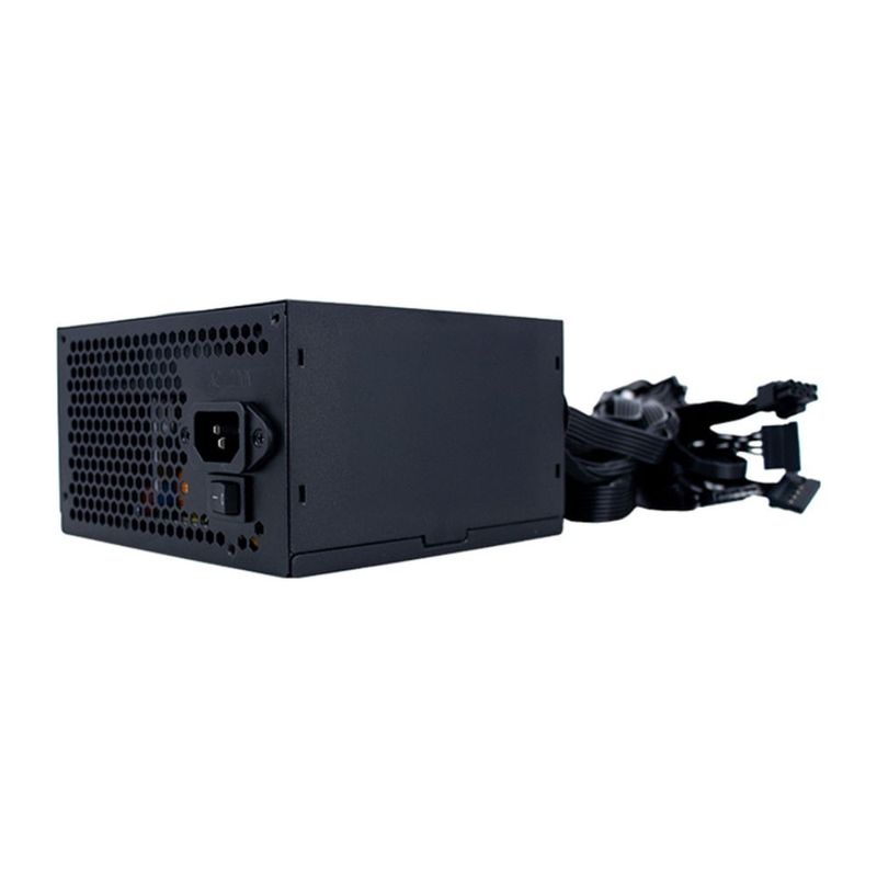 Fuente Poder Teros TE-7160 600W 80 Plus Bronze negro frontal oblicuo