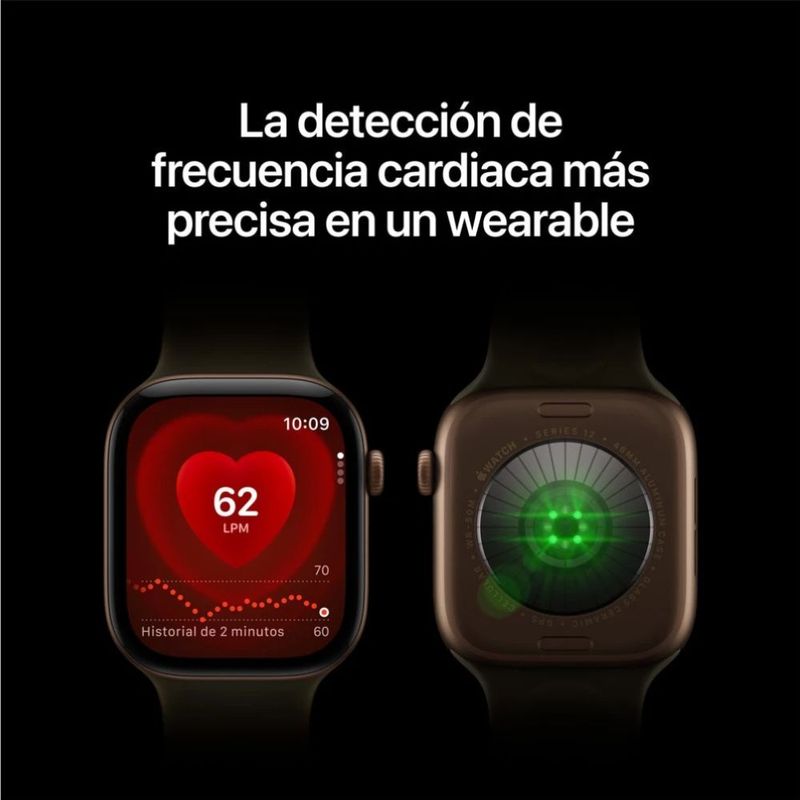 Apple Watch Series 12 GPS 46mm OLED WR50 dark bronze frecuencia cardiaca