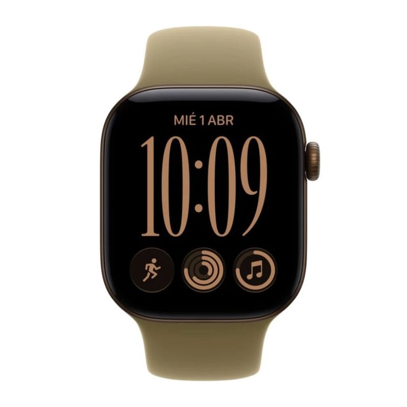 Apple Watch Series 12 GPS 46mm OLED WR50 dark bronze frontal