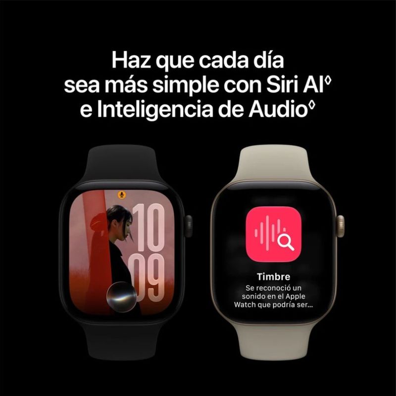 Apple Watch Series 12 GPS 46mm OLED WR50 dark bronze funcion siri