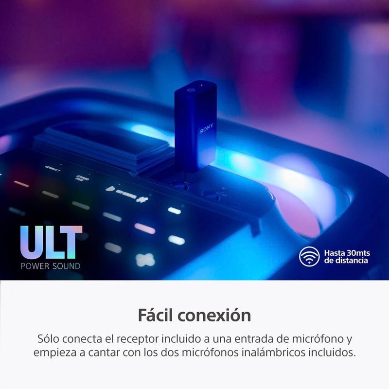 Sony ULTMIC1 pack 2 micrófonos 2.4 GHz cardioide negro receptor