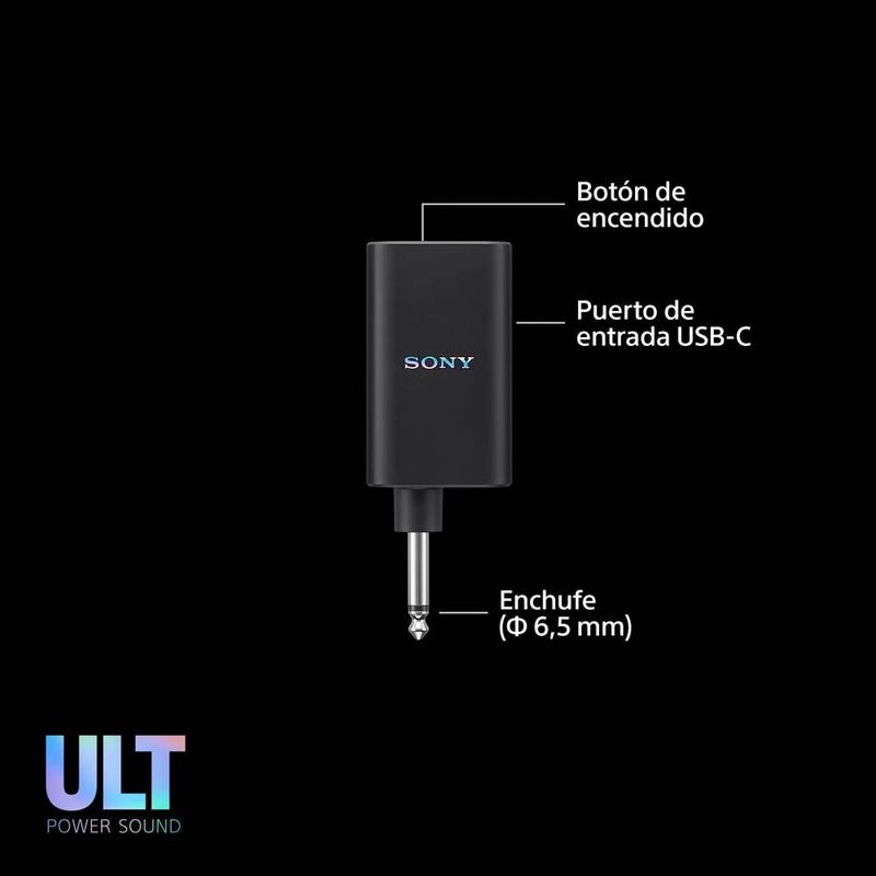Sony ULTMIC1 pack 2 micrófonos 2.4 GHz cardioide negro detalles receptor