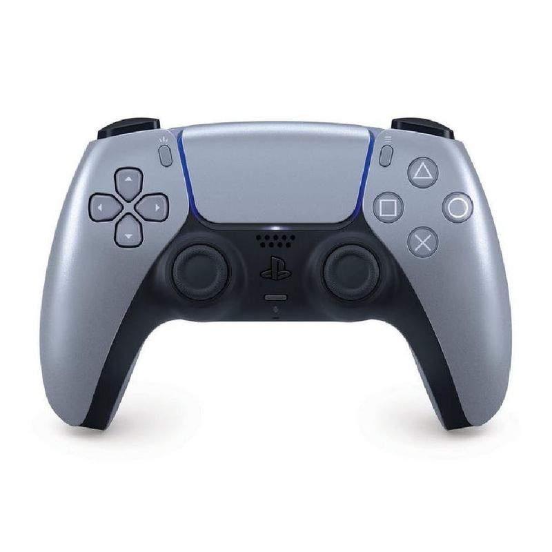 Mando Sony DualSense para PS5 inalámbrico plateado frontal