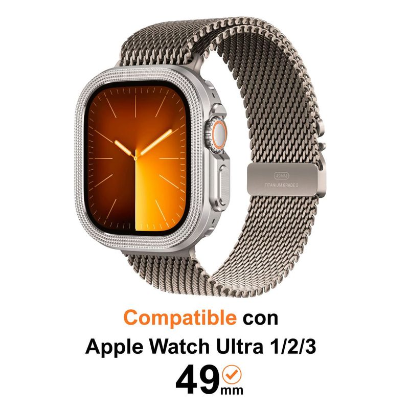 Case Urvoi Military para Apple Watch Ultra 49 mm, titanio medidas