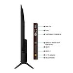 Smart TV TCL 43S5K 43 FHD Google TV 2 HDMI 2021 puertos