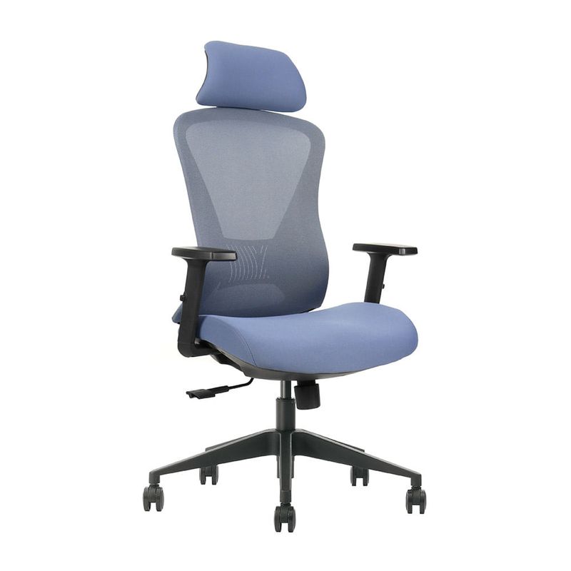 Silla Evox Ultimate C1 reclinable 150 kg, azul frontal oblicuo
