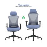 Silla Evox Ultimate C1 reclinable 150 kg, azul soporte
