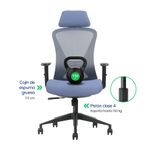 Silla Evox Ultimate C1 reclinable 150 kg, azul calidad