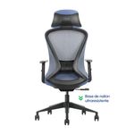 Silla Evox Ultimate C1 reclinable 150 kg, azul dorsal