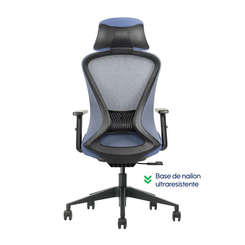 Silla Evox Ultimate C1 reclinable 150 kg, azul dorsal