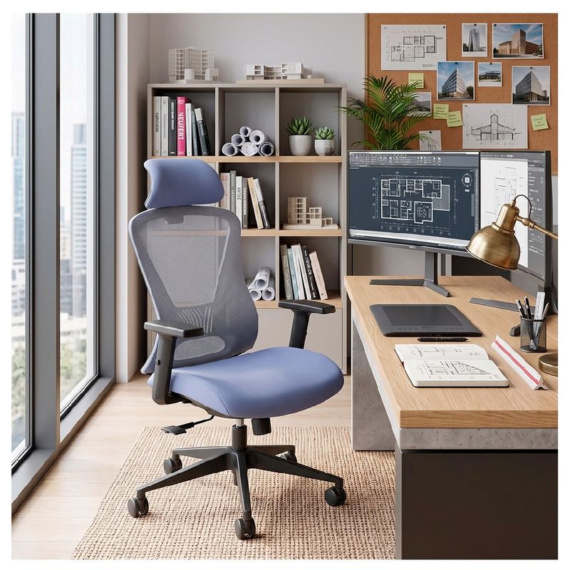 Silla Evox Ultimate C1 reclinable 150 kg, azul espacio
