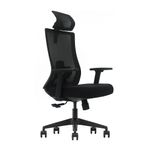 Silla Evox Ultimate C16 reclinable 150 kg, negra frontal oblicuo