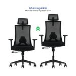 Silla Evox Ultimate C16 reclinable 150 kg, negra garantía