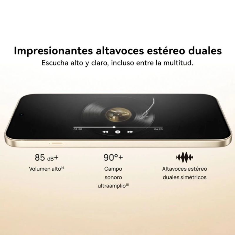 Huawei Nova 15 Max 4G eSIM 256GB 8GB RAM 50MP negro altavoces
