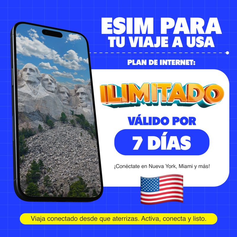 eSIM MIFI Estados Unidos, datos ilimitados por 7 días beneficios