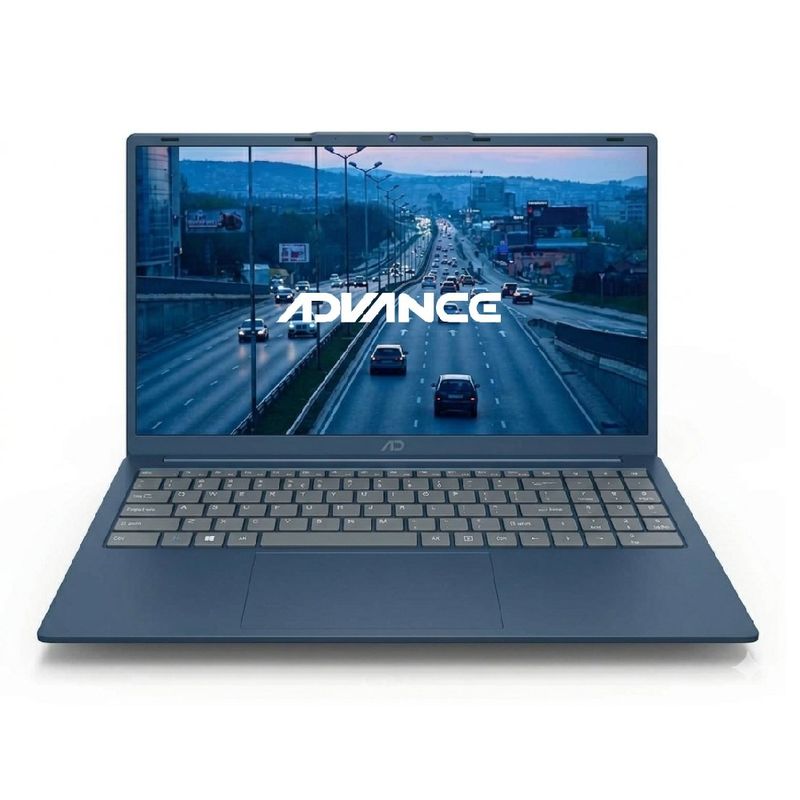 Laptop Advance NV9857, 8GB, SSD 256GB, FreeDOS, azul frontal