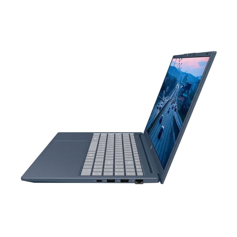 Laptop Advance NV9857, 8GB, SSD 256GB, FreeDOS, azul lateral